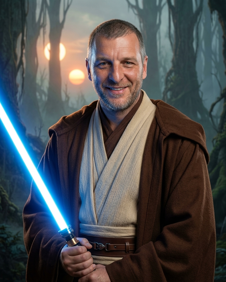 Jedi Master (Star Wars) - AI portrét Ján Mika